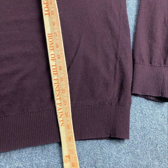 American Eagle Sweater Men's Extra Large Maroon Classic Fit V-Neck XL Cotton - Picture 4 of 8
